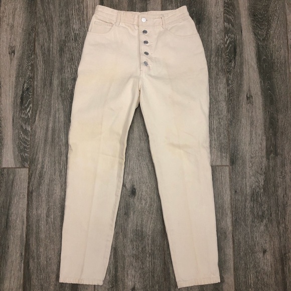 Vtg Bongo Cream Vanilla High Waisted Jeans - Picture 3 of 4